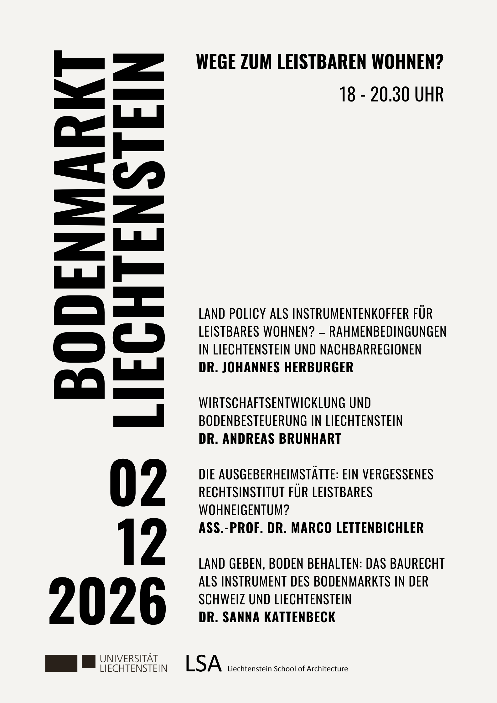 Symposium | Bodenmarkt Liechtenstein