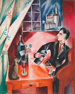 Otto Morach, Erwartung (Intérieur), 1918-1919 Öl auf Leinwand, 81 x 65 cm Aargauer Kunsthaus, Aarau / Depositum Sammlung Werner Coninx © Hugo Stüdeli, Solothurn Foto: SIK-ISEA, Zürich (Philipp Hitz)