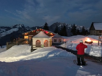 Nachtschlitteln Kerenzerberg hoch über dem Walensee - 1