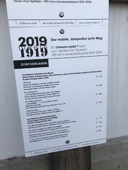 2019 meets 1919 - der mobile, temporäre Lyrik-Weg - 1
