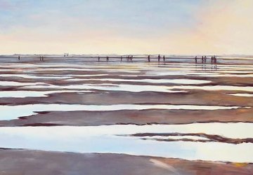 Wattenmeer, Acryl auf Holz, (Ausschnitt)