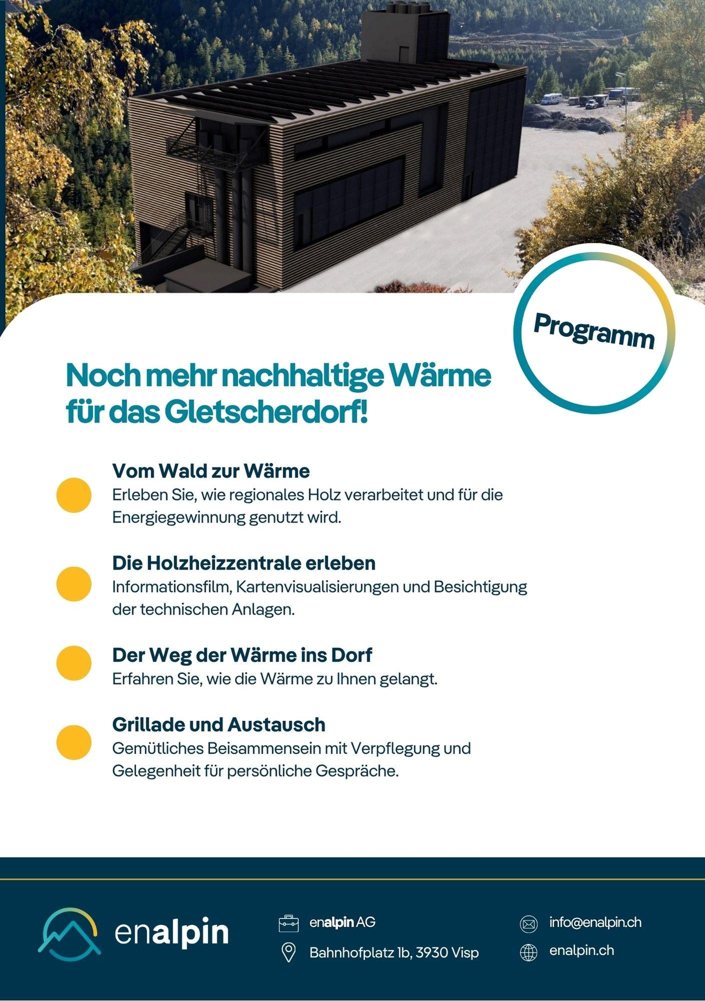 Tag der offenen Tür | Holzheizzentrale in Saas-Fee